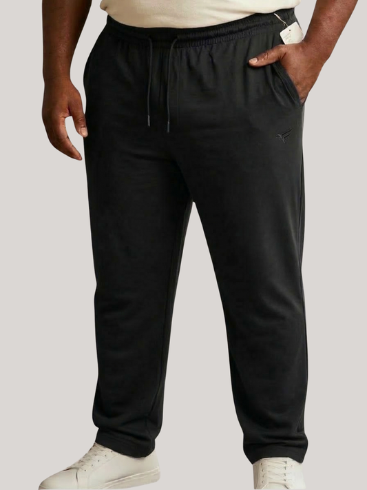 Black Soft Cotton Jersey Trousers | Summer Edition