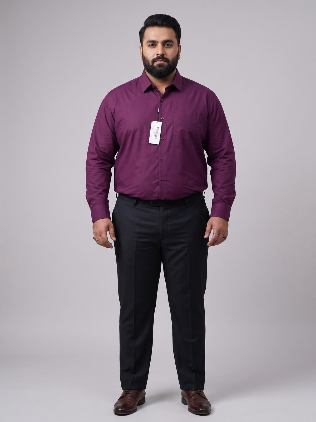 Burnt Maroon Plain Shirt