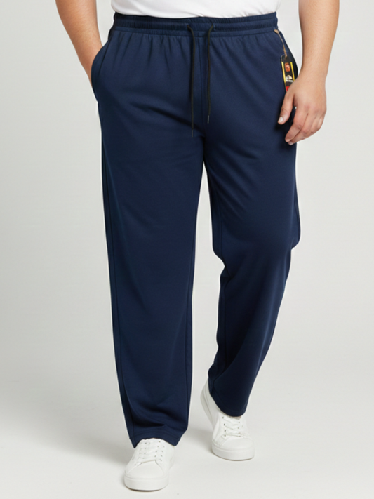 Navy Blue Soft Cotton Jersey Trousers Big Size