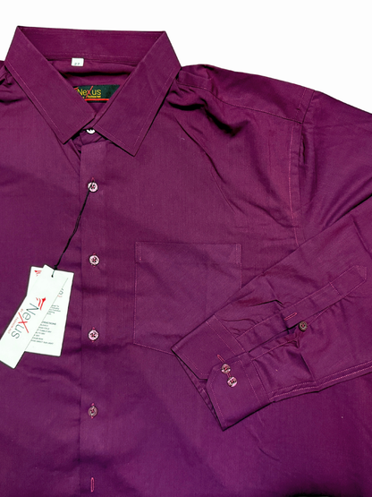 Burnt Maroon Plain Shirt