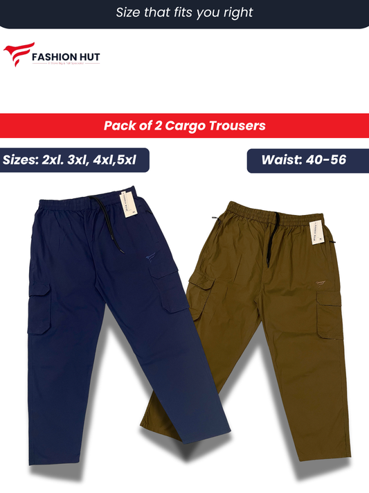Pack of 2 Premium Cargo Trousers
