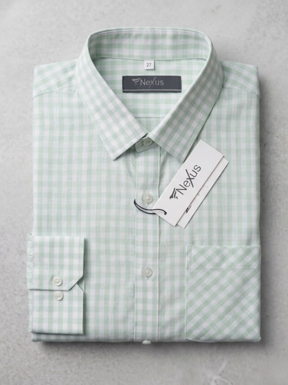 Apple Green Checkered Shirt
