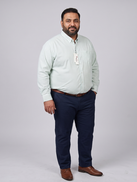 Apple Green Checkered Shirt