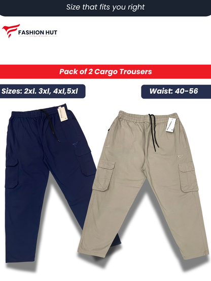 Pack of 2 Premium Cargo Trousers