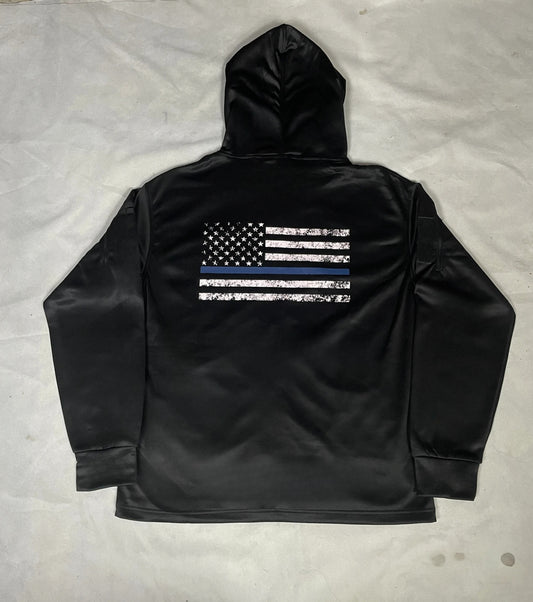 Rothco Concealed Carry Thin Blue Line Black Zipper Hoodie