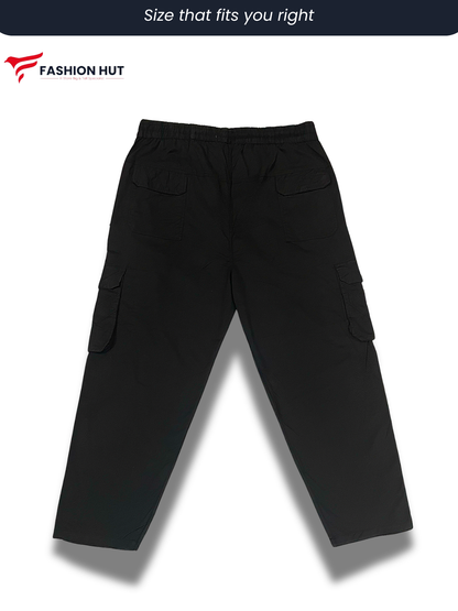 Premium Black Cargo Trousers