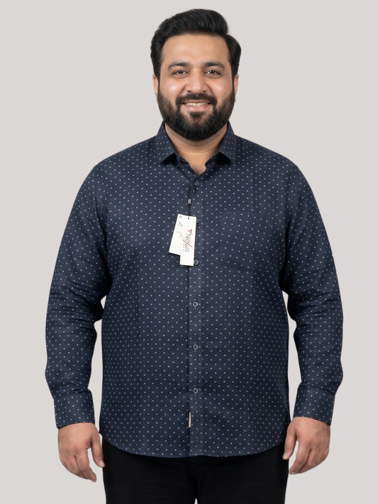Navy Blue triangle pattern Shirt
