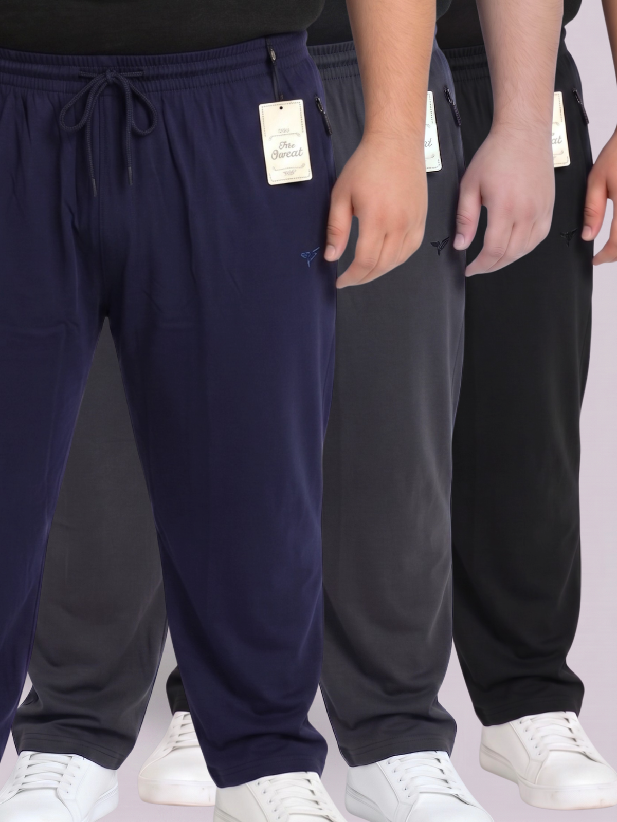 Pack of 3  Plain Cotton Jersey Trousers | Summer Edition