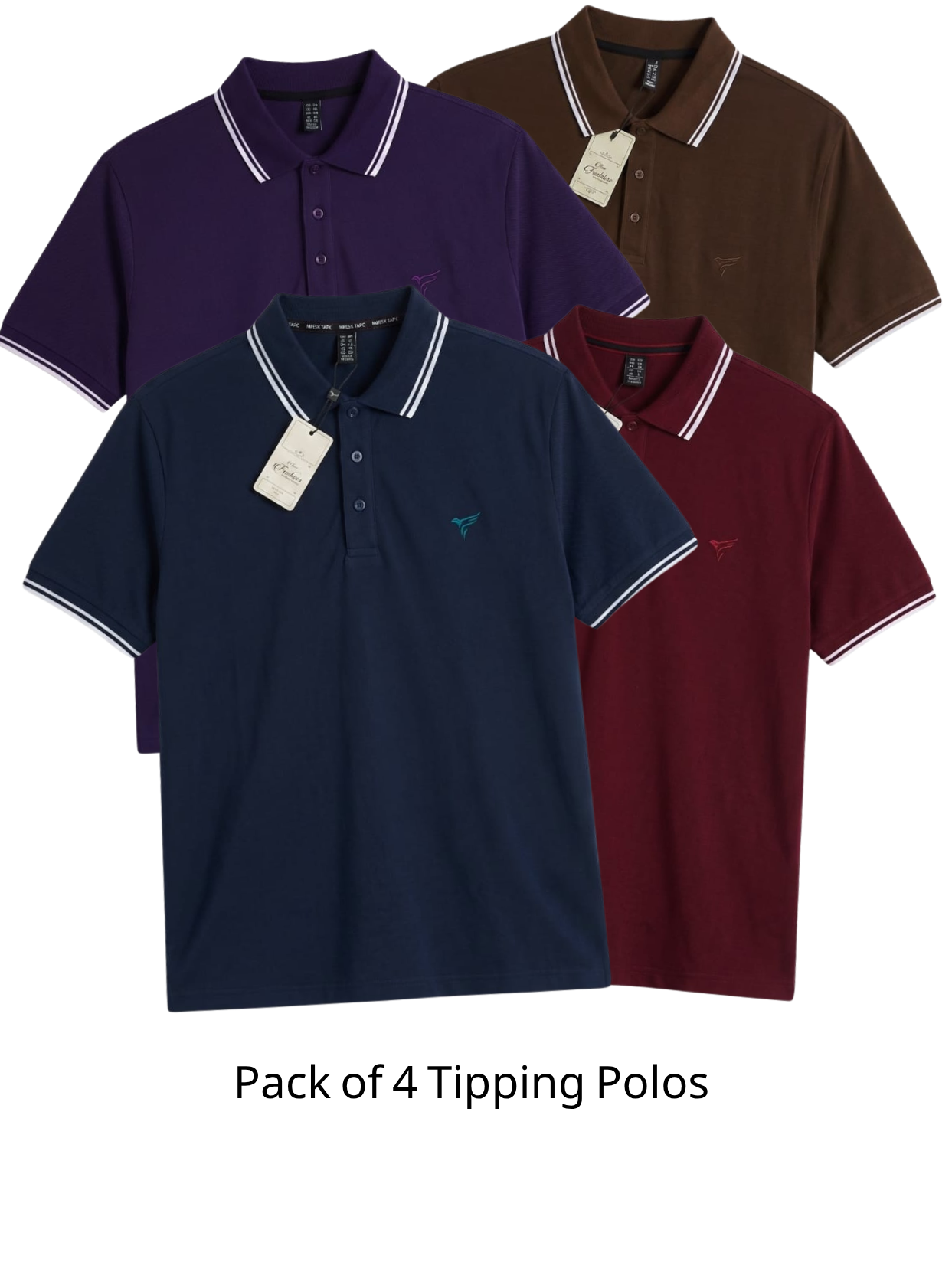 Pack of 4 Tipping Polo Shirt