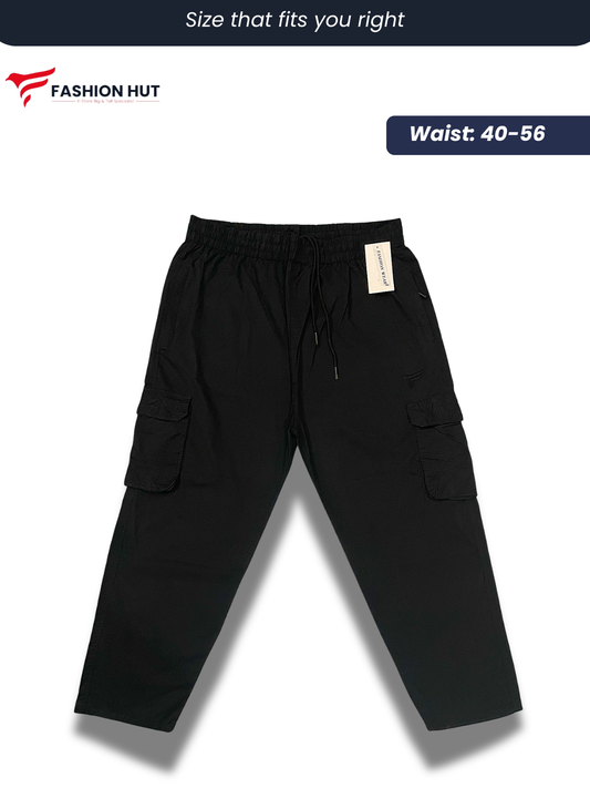 Premium Black Cargo Trousers
