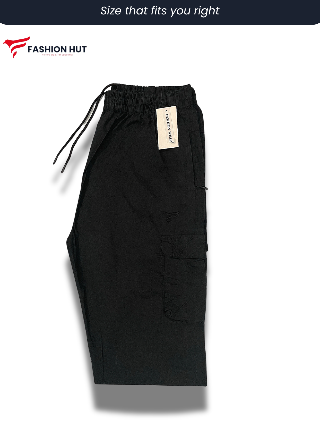 Premium Black Cargo Trousers