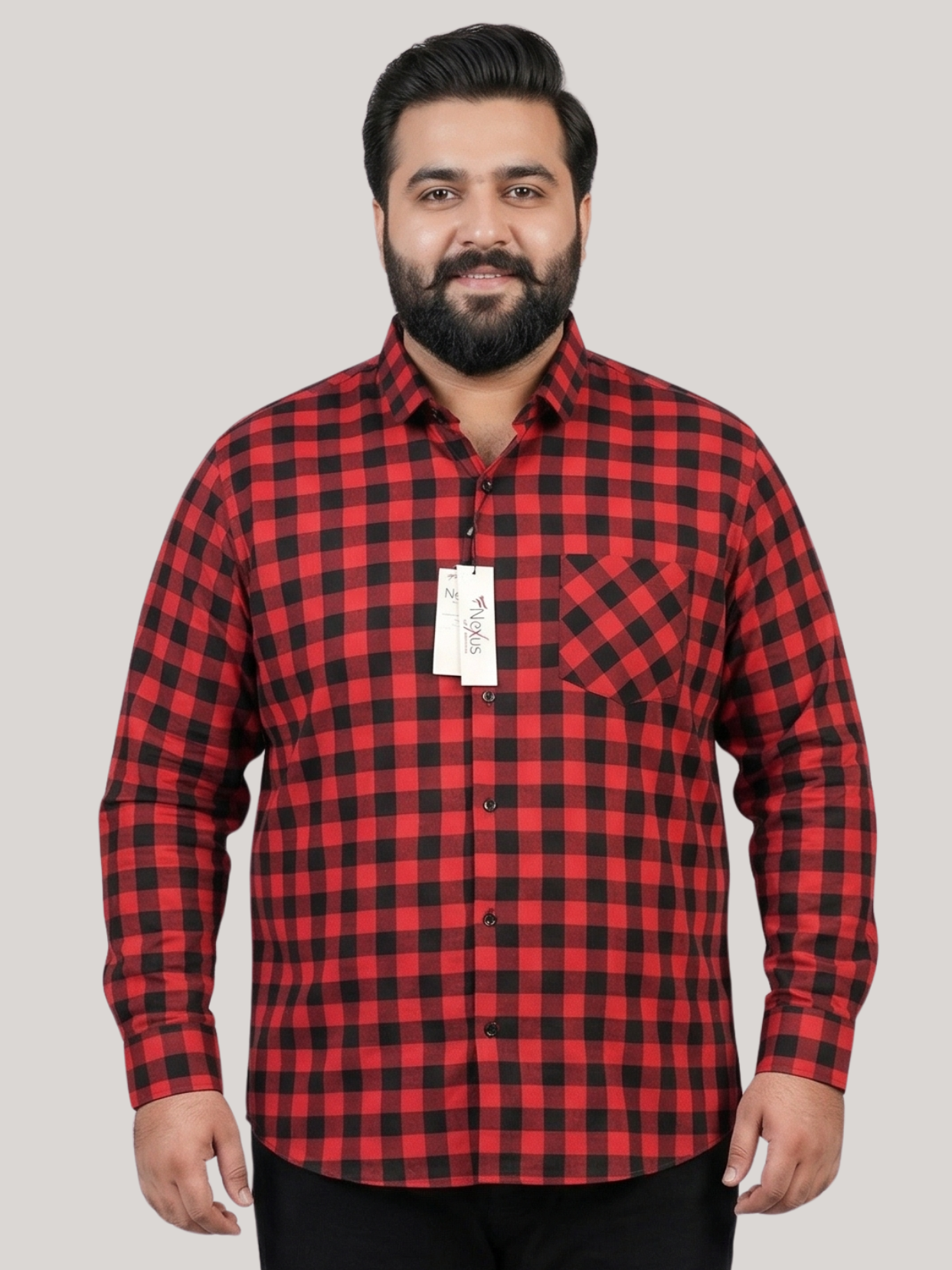 Noir Matrix Red Checkered shirt