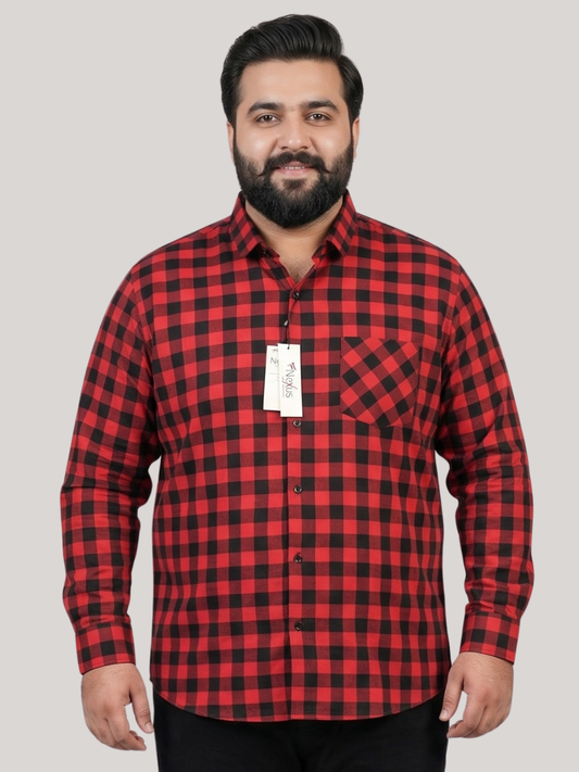 Noir Matrix Red Checkered shirt