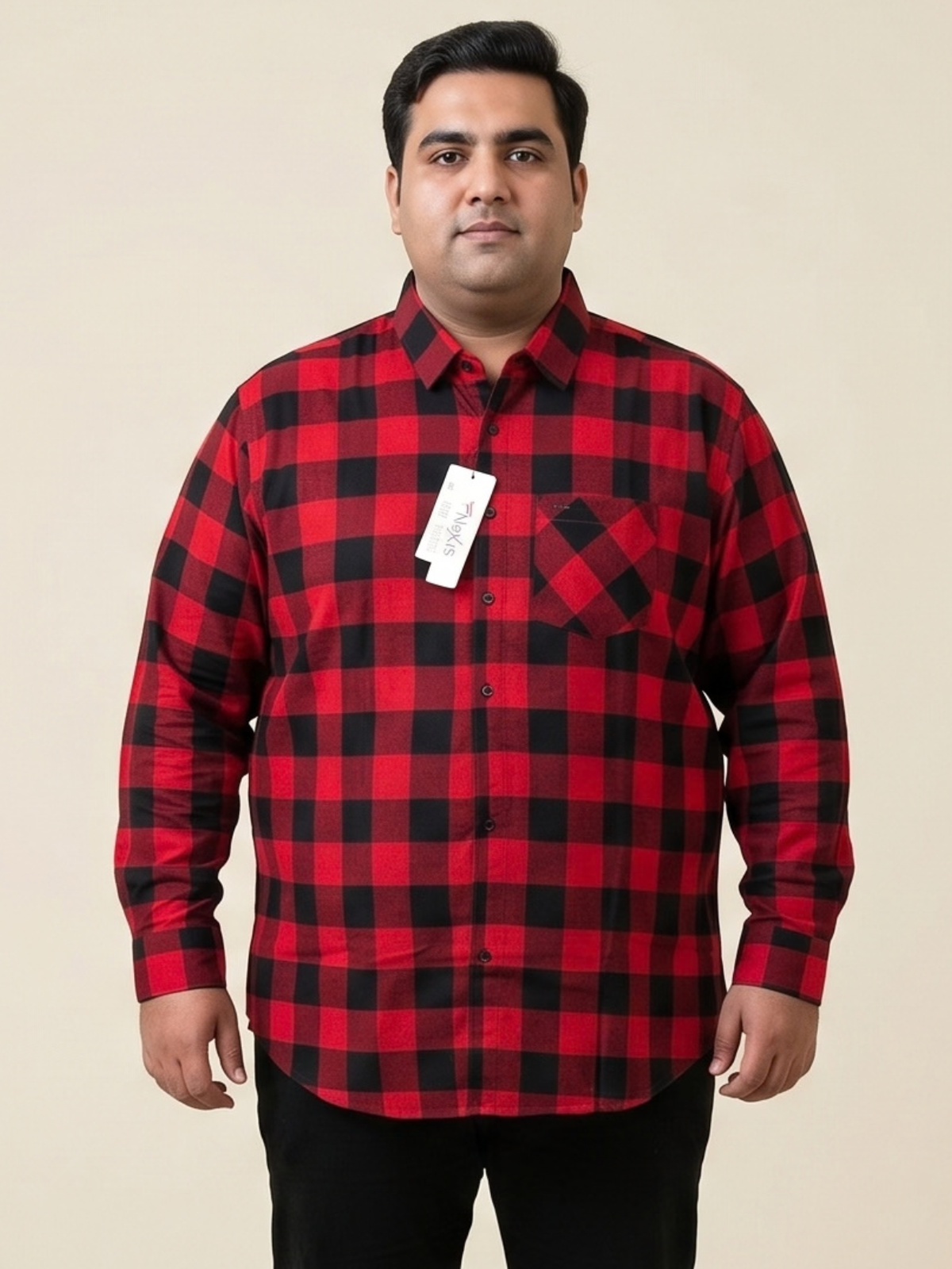 Red Blocks Check Shirt