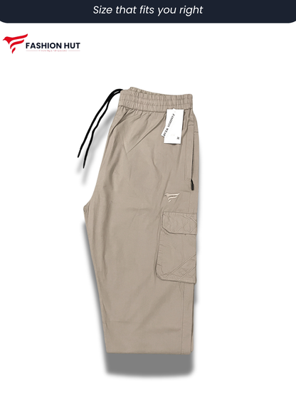 Premium Cream Cargo Trousers