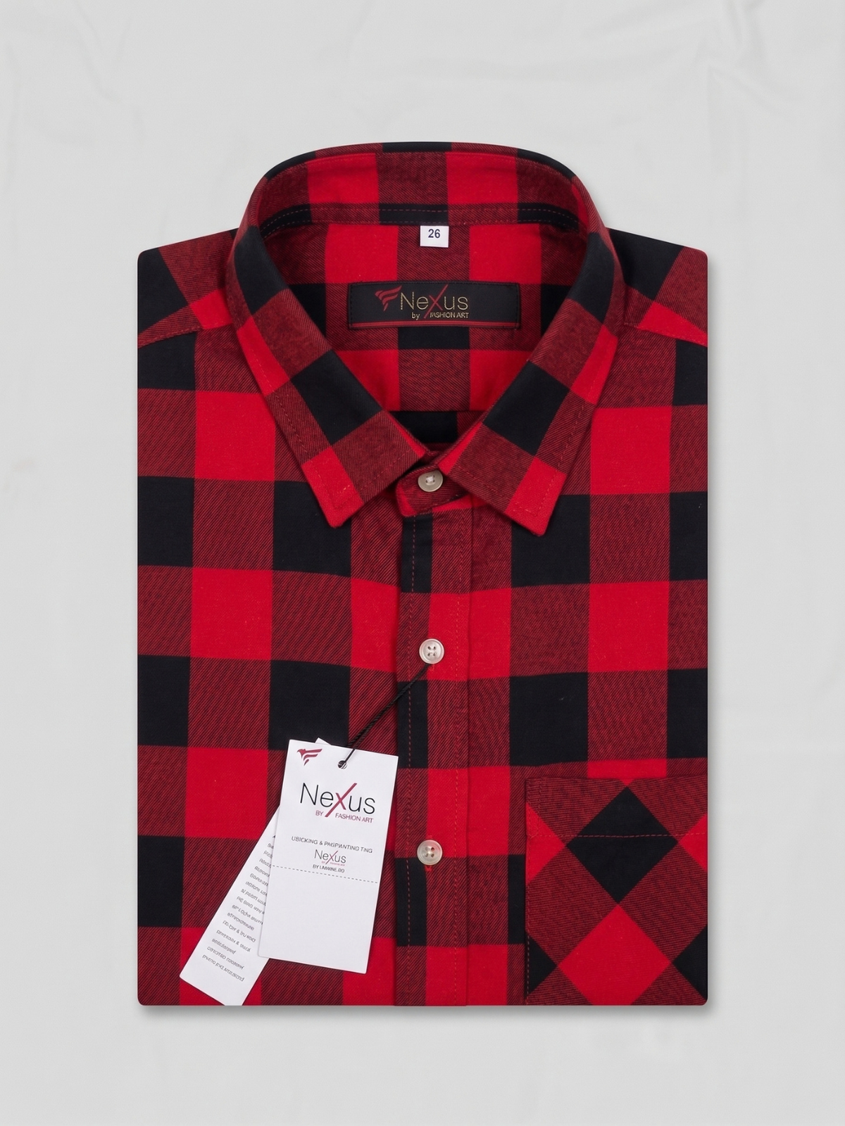 Red Blocks Check Shirt