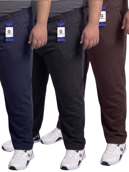 Pack of 3 Pk Polo Fabric Trousers| Best For Exercise | Summer Edition