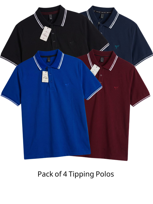 Pack of 4 Tipping Polo Shirt