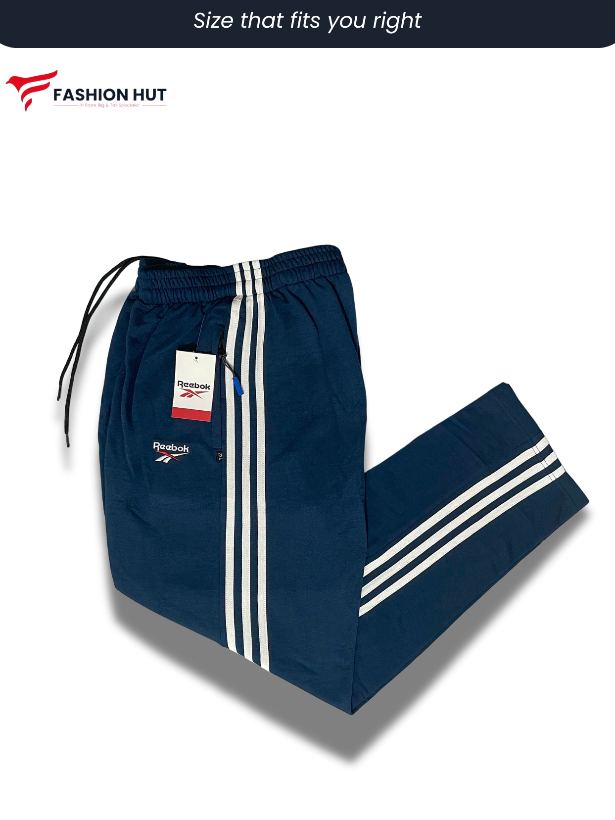Pack of 2 Reebok 3 Stripes Terry Trousers