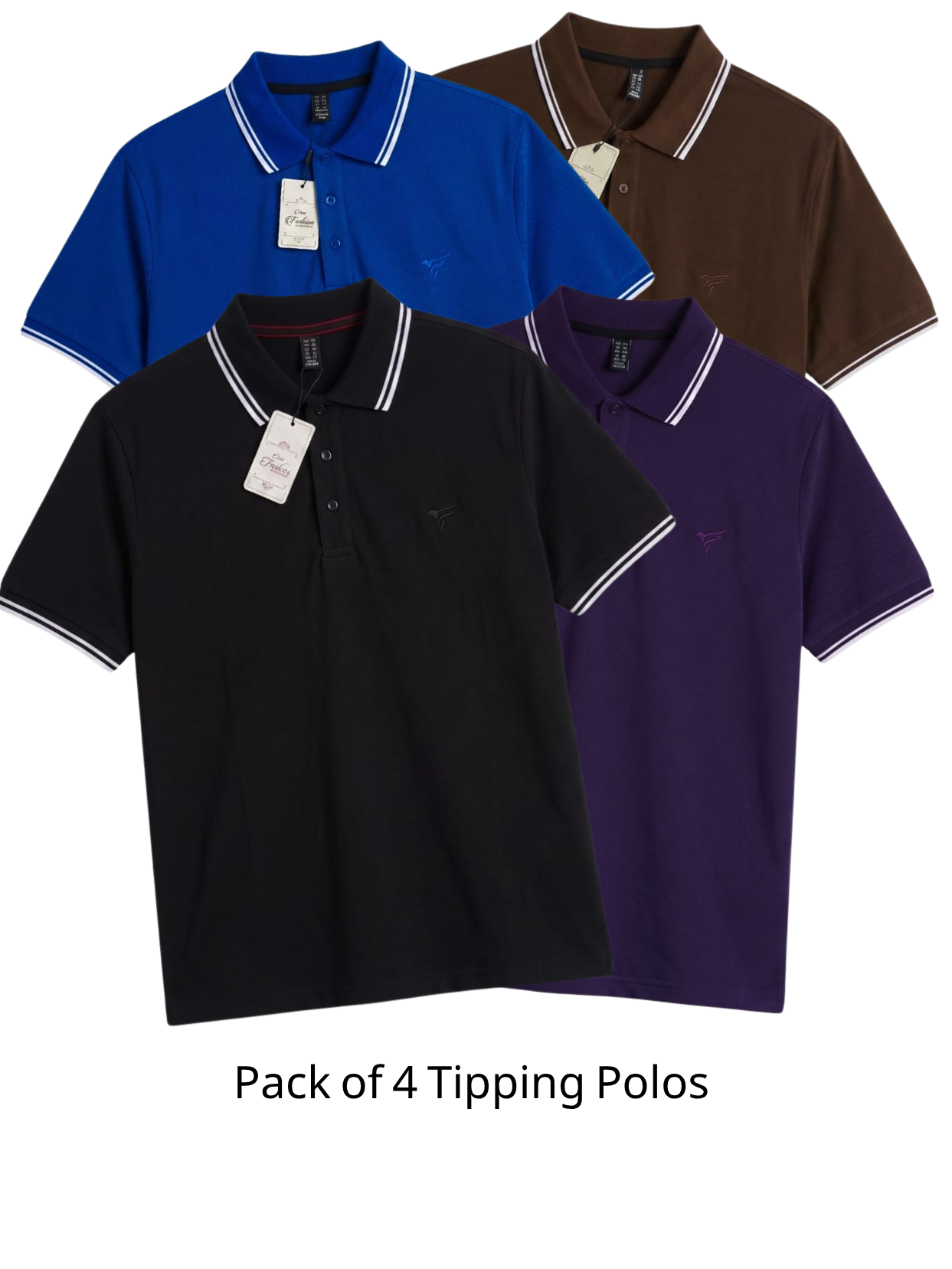 Pack of 4 Tipping Polo Shirt