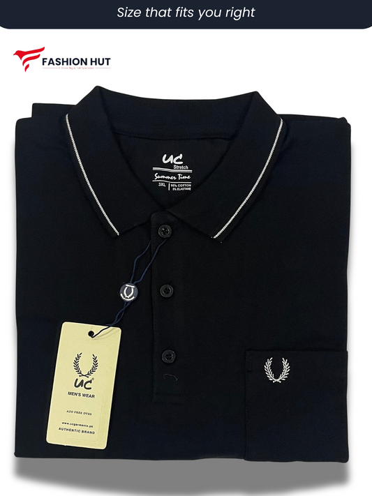 UC Plain Polo Black | Summer Fit