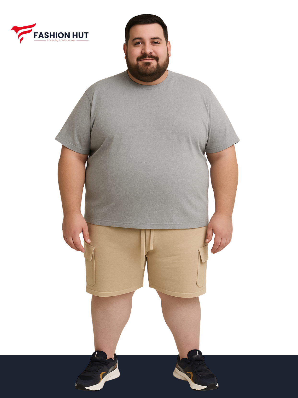 Heather grey  Jersey round neck T-shirt