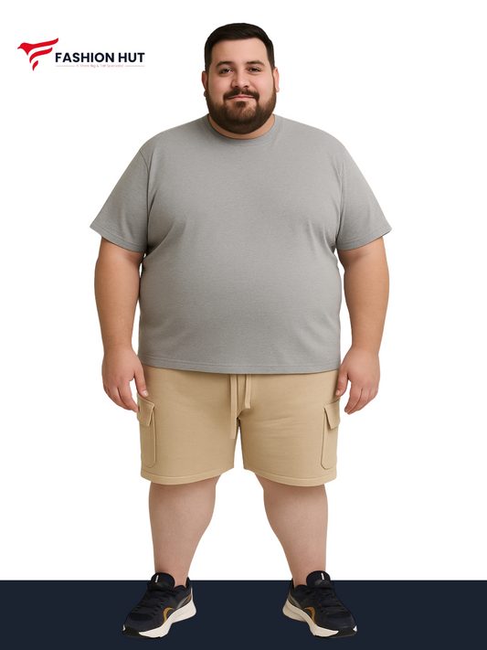 Heather grey  Jersey round neck T-shirt