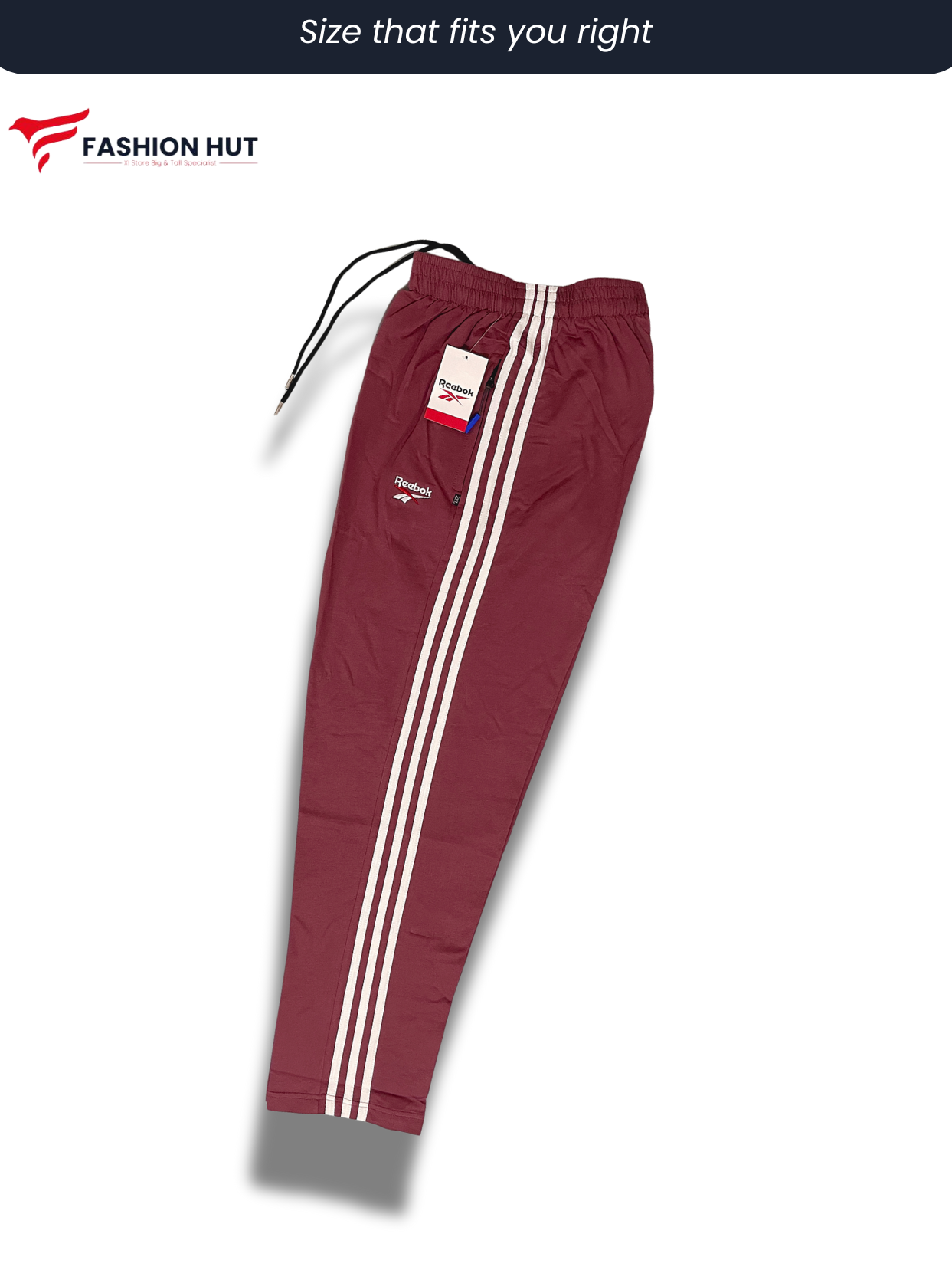 Pack of 2 Reebok 3 Stripes Terry Trousers