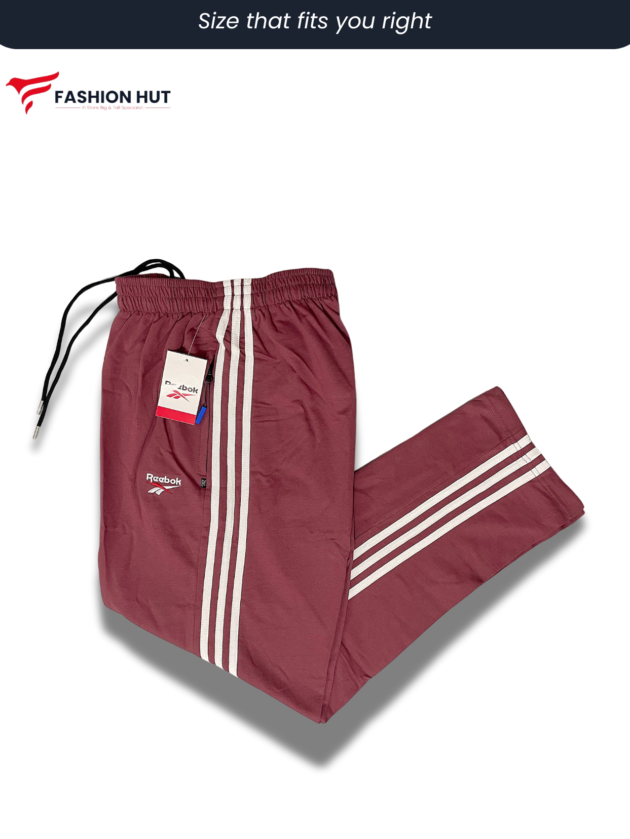 Pack of 2 Reebok 3 Stripes Terry Trousers
