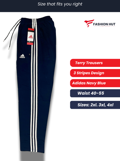 Pack of 4 Adidas 3 Stripes Terry Trousers