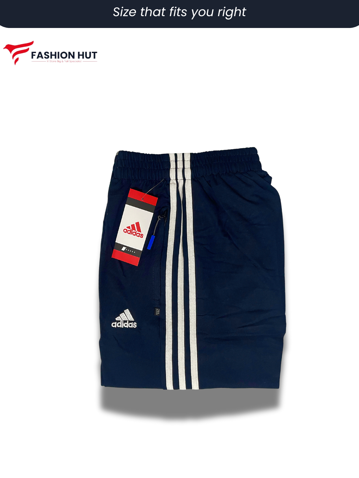 Adidas Navy Blue 3 Stripes Terry Trousers