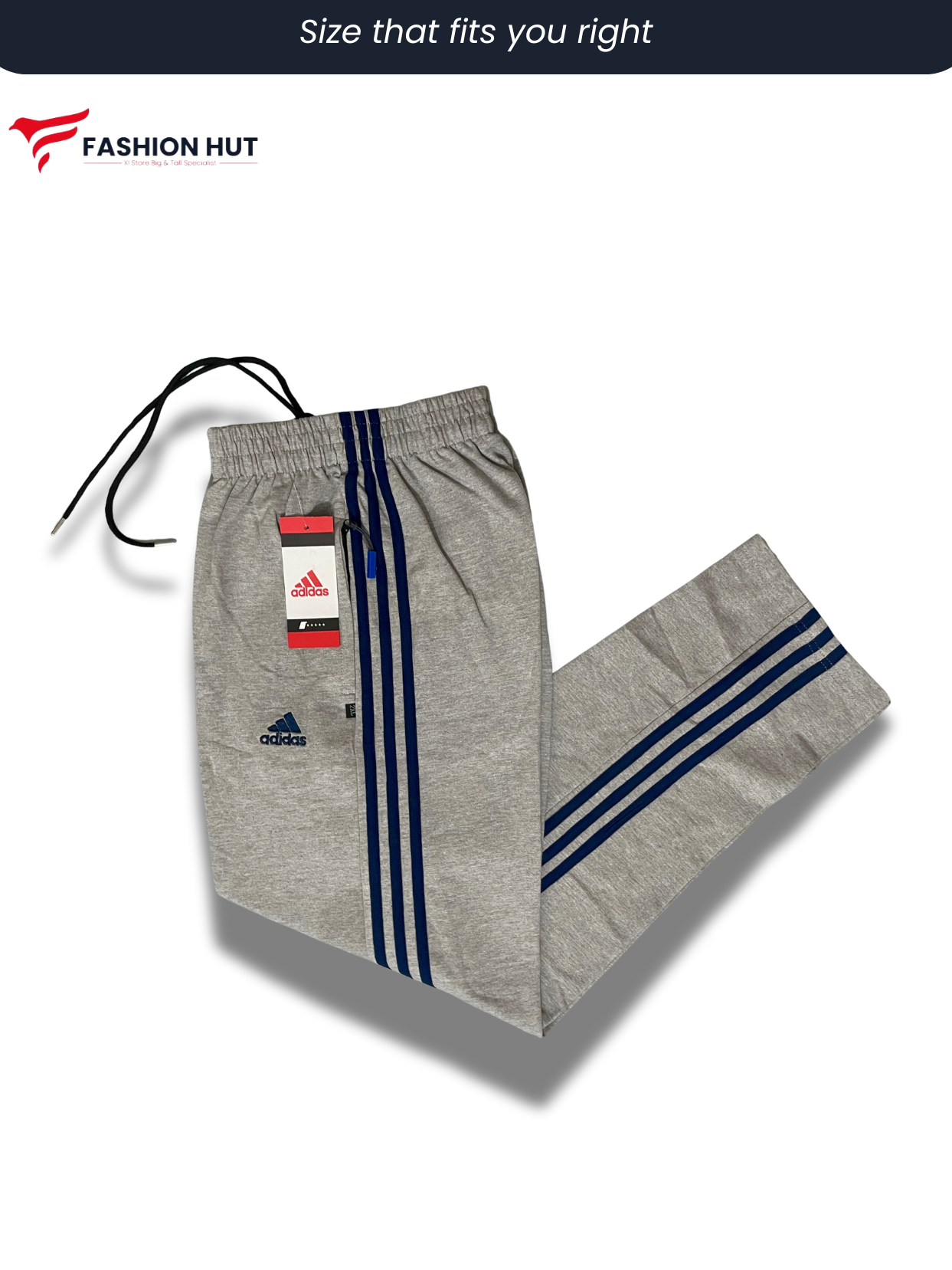 Adidas Heather Grey 3 Stripes Terry Trousers