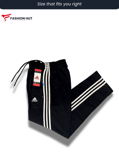 Adidas Jet black 3 Stripes Terry Trousers