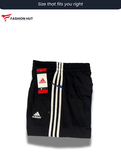 Adidas Jet black 3 Stripes Terry Trousers