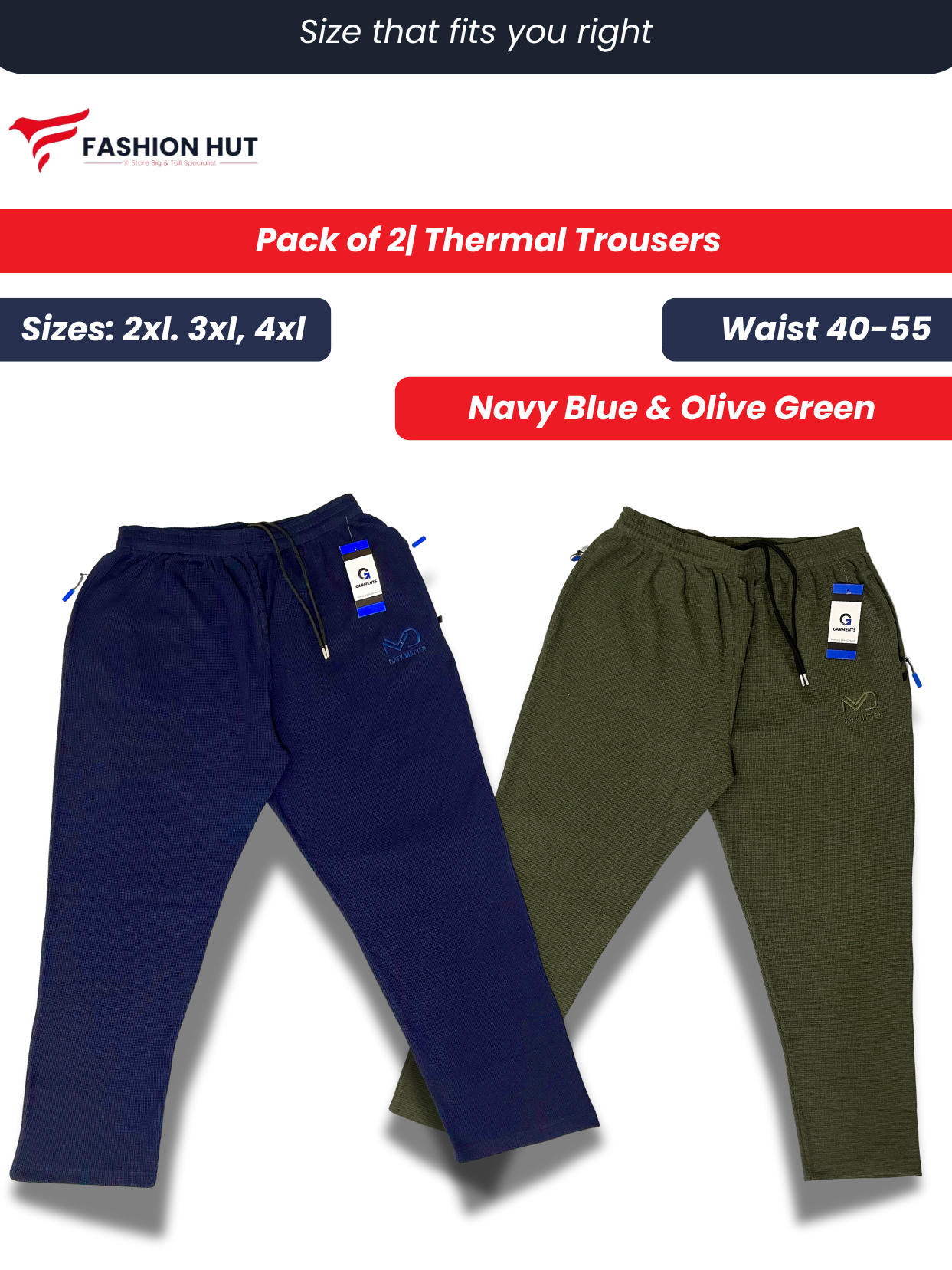 Pack of 2 Thermal Trousers | Winter edition