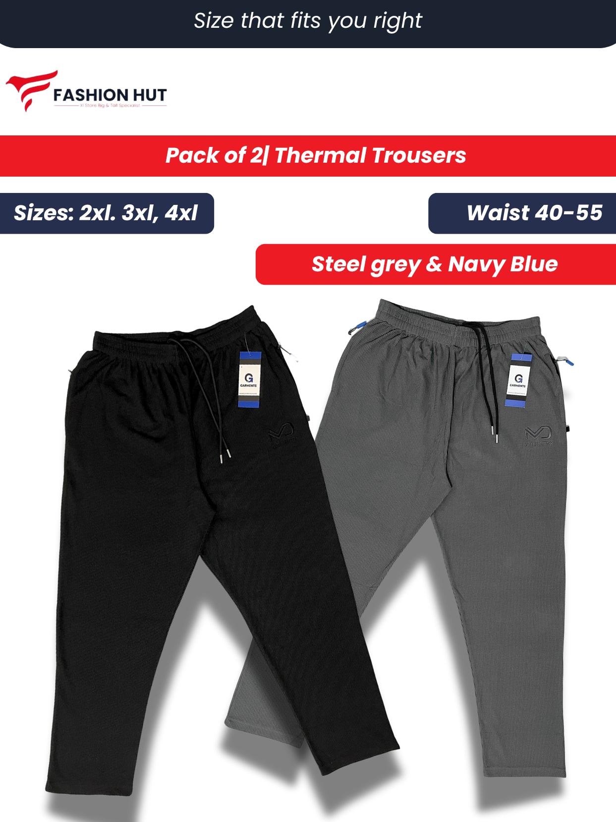 Pack of 2 Thermal Trousers | Winter edition