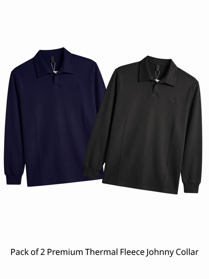 Pack of 2 Premium Thermal Fleece Johnny Collar | Winter Edition