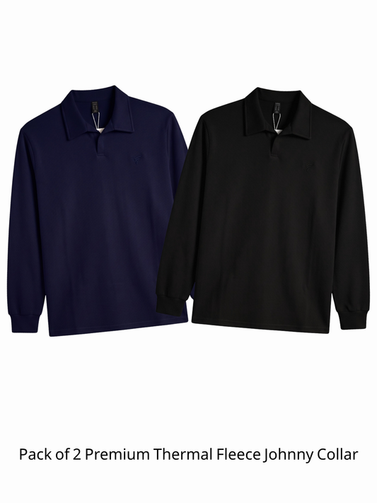 Pack of 2 Premium Thermal Fleece Johnny Collar | Winter Edition