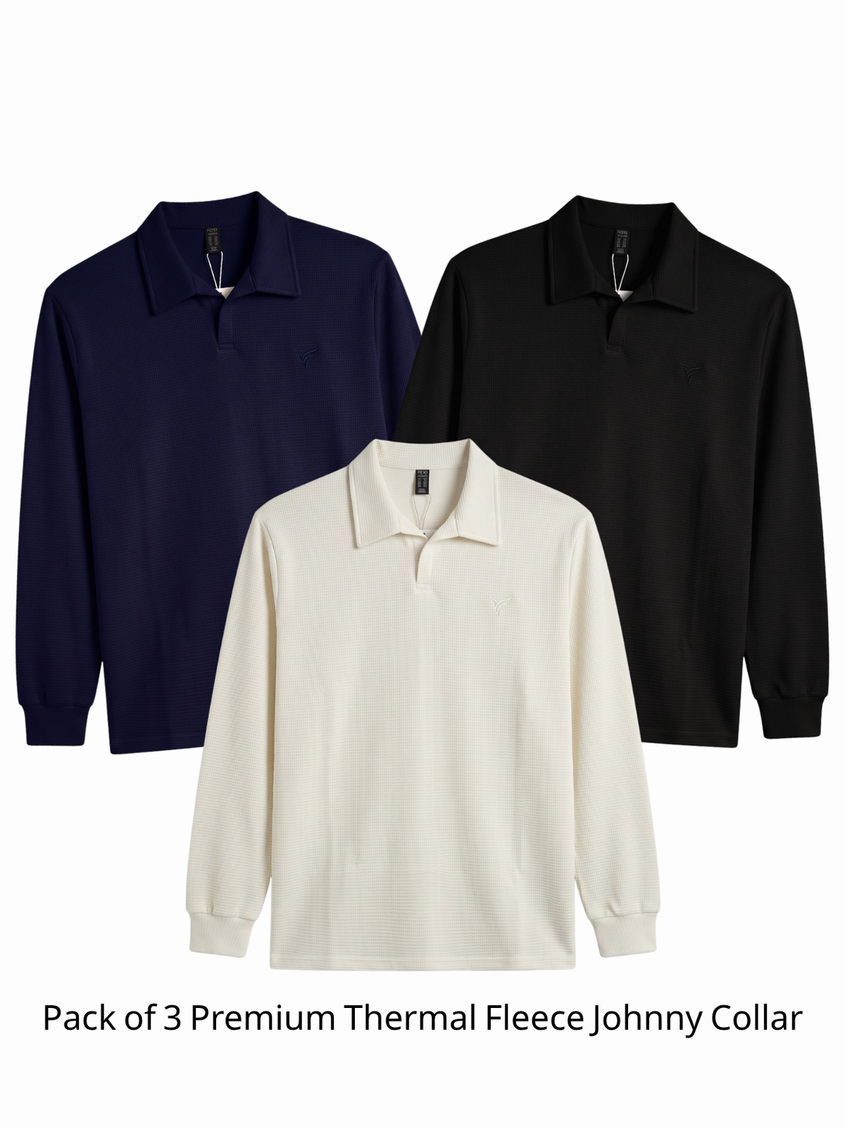 Pack of 3 Premium Thermal Fleece Johnny Collar | Winter Edition