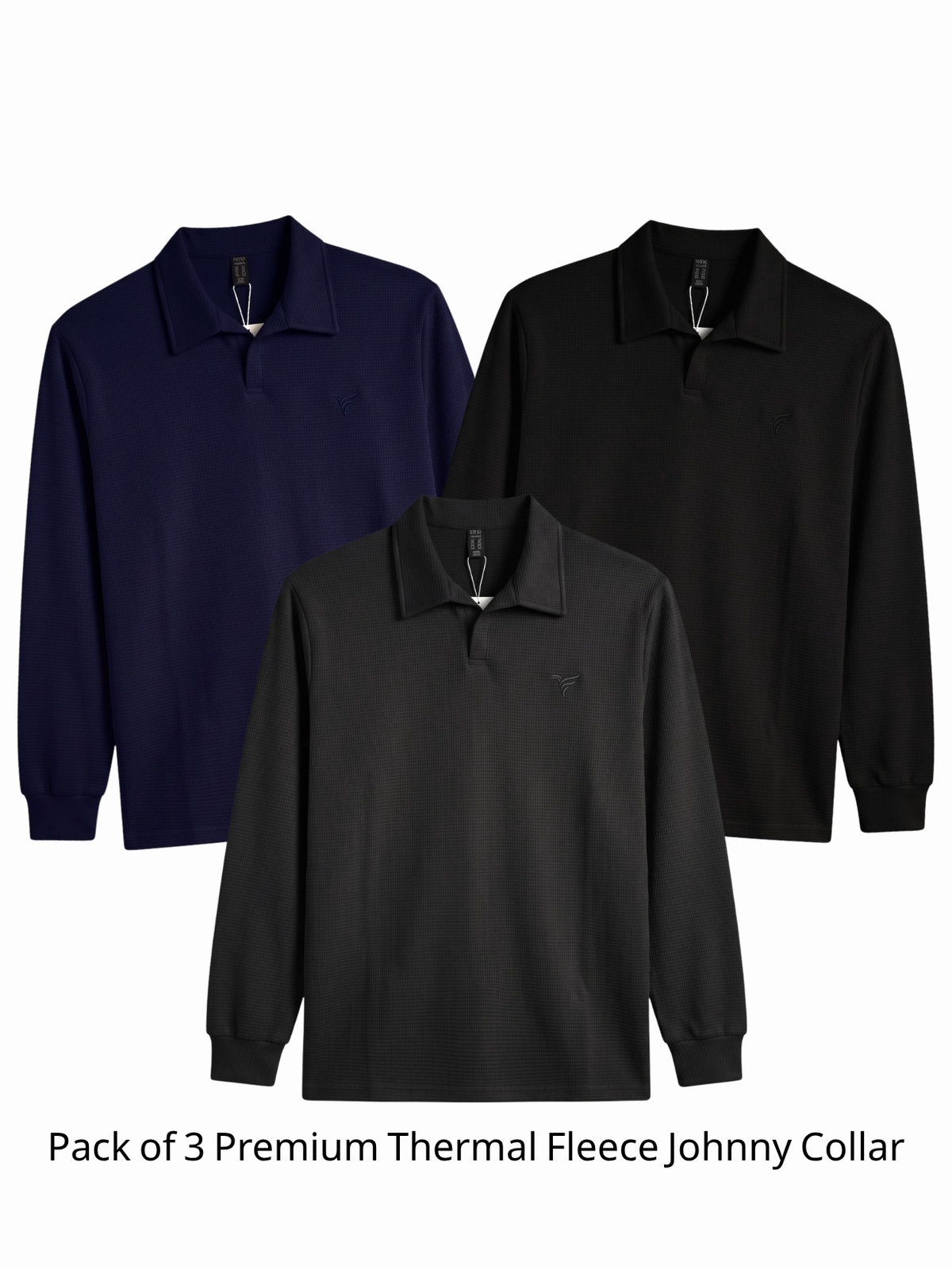 Pack of 3 Premium Thermal Fleece Johnny Collar | Winter Edition