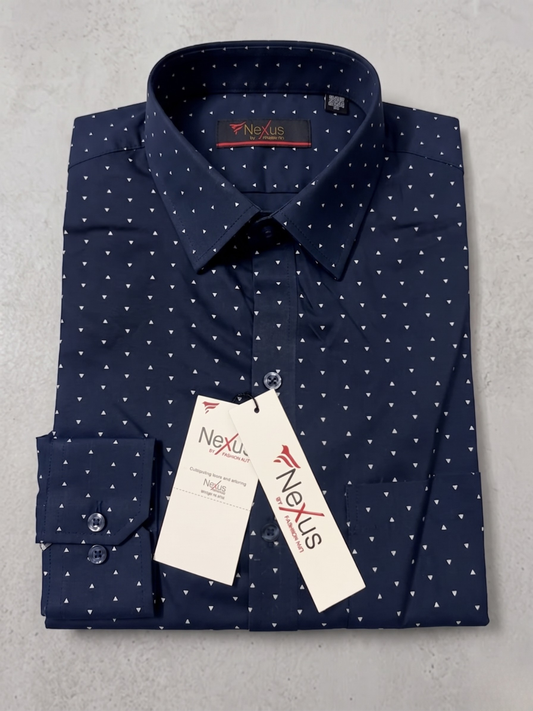 Navy Blue triangle pattern Shirt