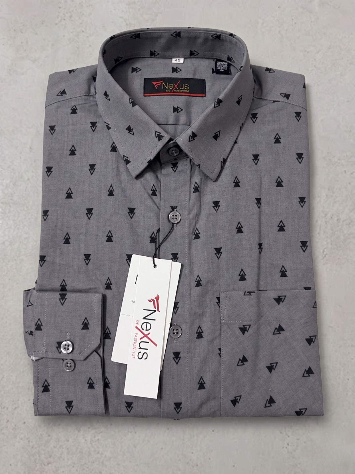 Delta Grey Triangle pattern Shirt