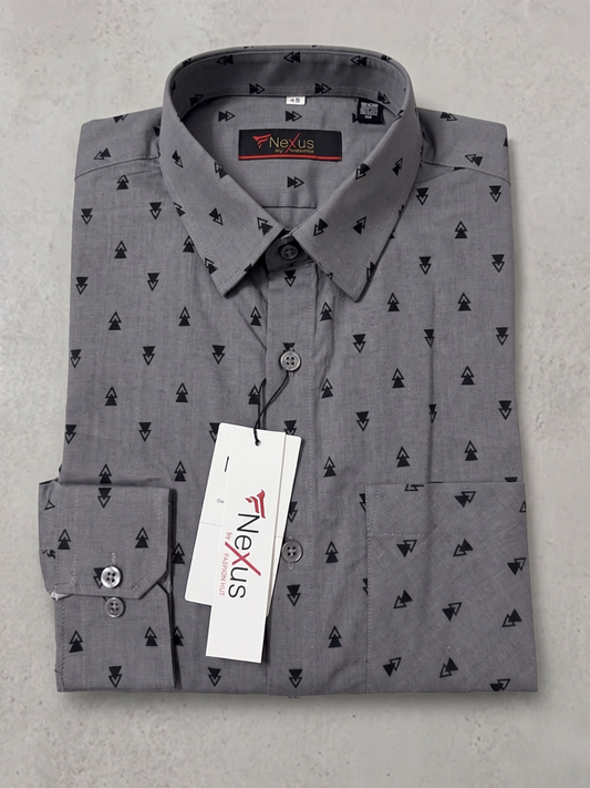 Delta Grey Triangle pattern Shirt
