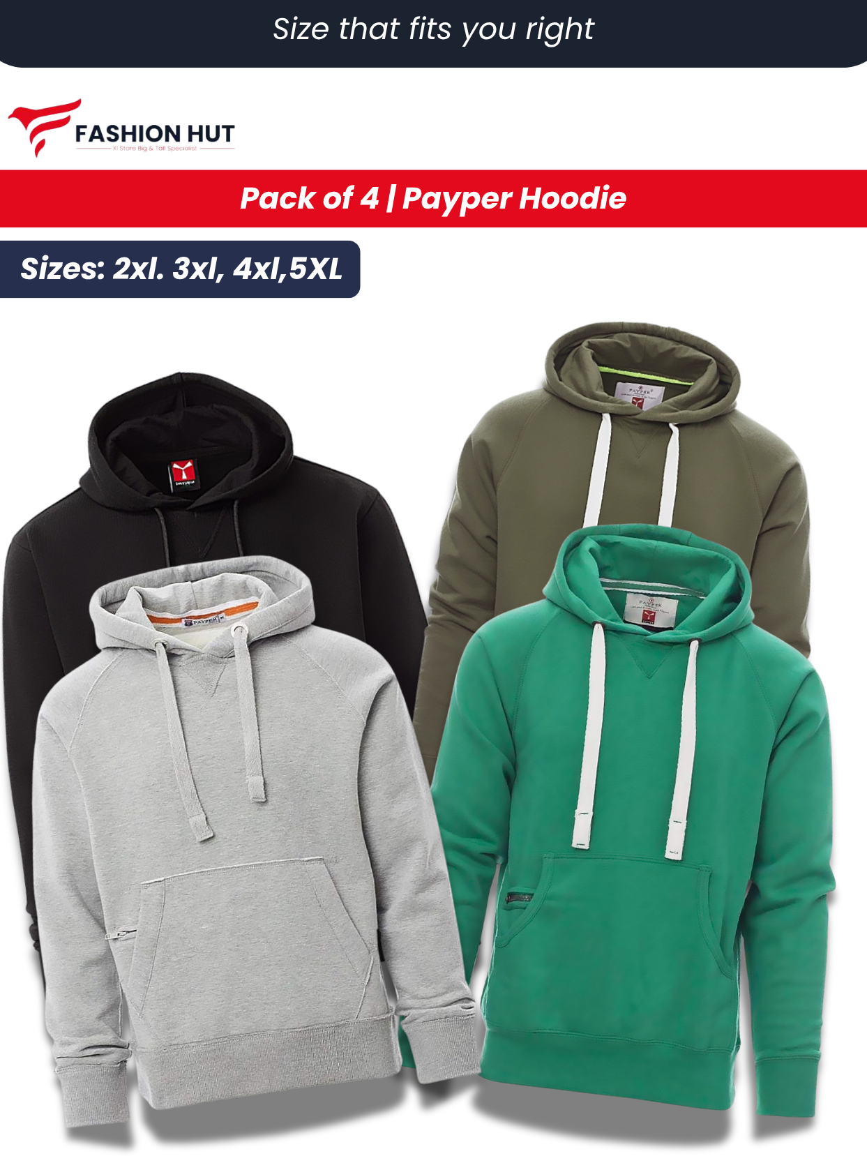 Pack of 4 Payper Hoodies