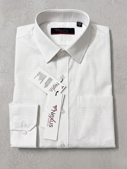 Milky White print pattern Shirt