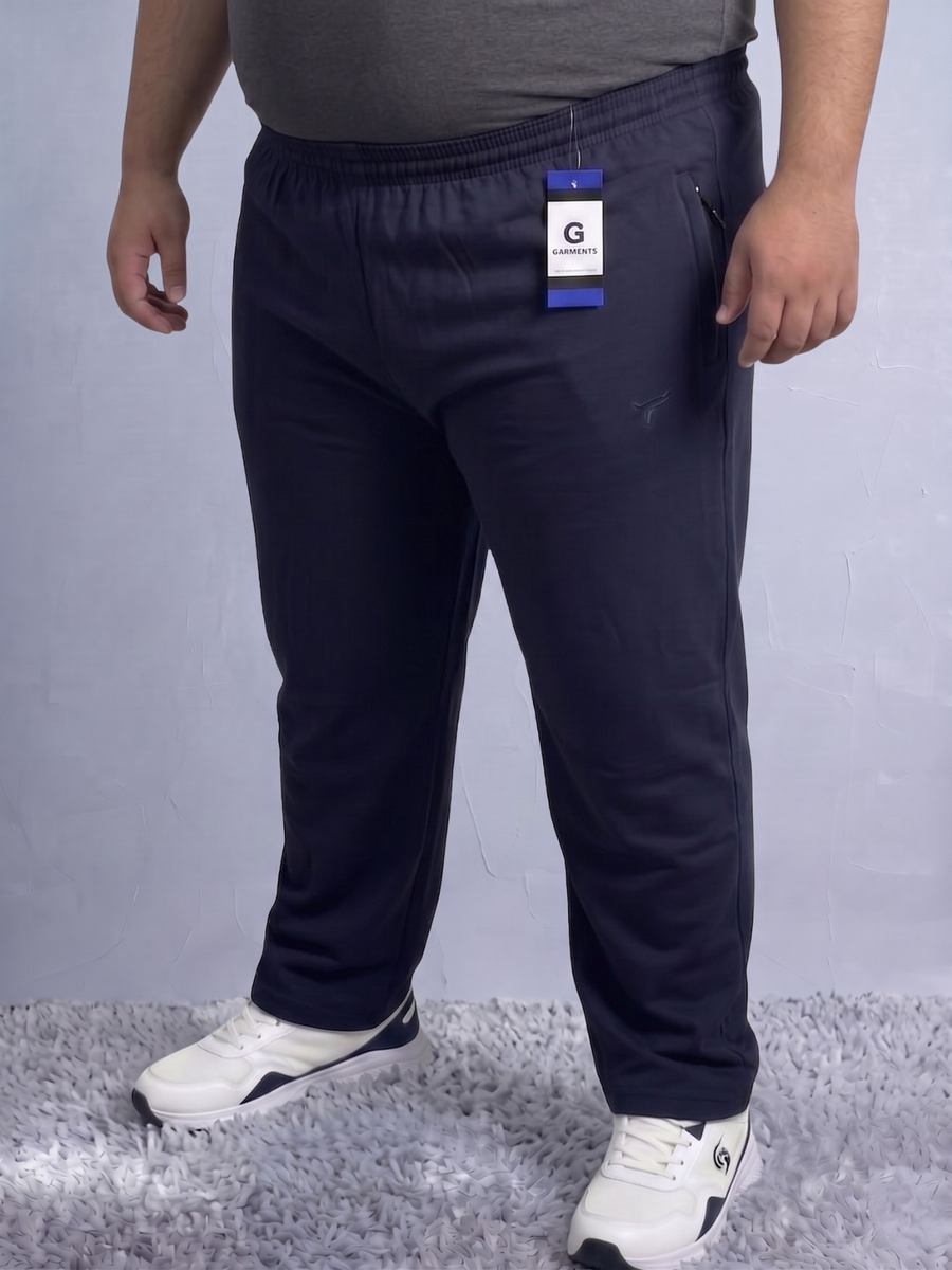 Navy Blue Pk Polo Fabric Trousers| Big Size | Summer Edition