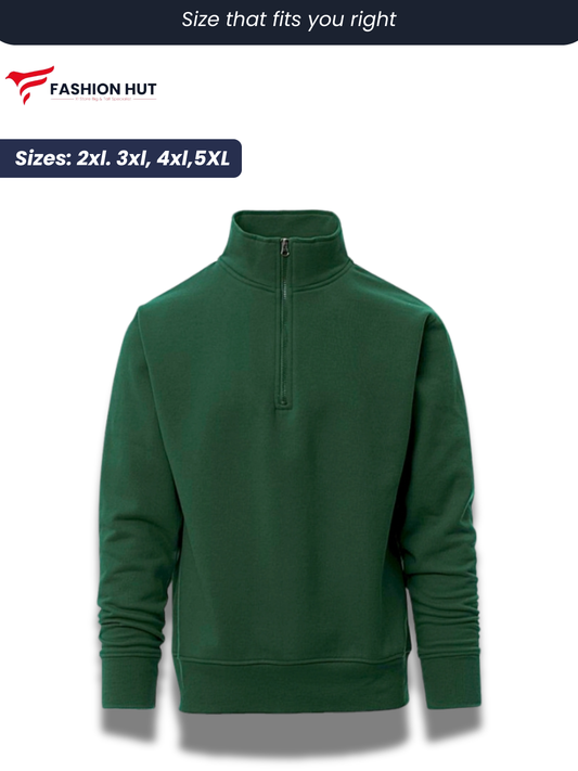 Green Payper Mock Half Zip Sweatshirt