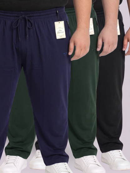 Pack of 3  Plain Cotton Jersey Trousers | Summer Edition