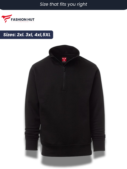 Jet Black Payper Mock Half Zip | Sweatshirt