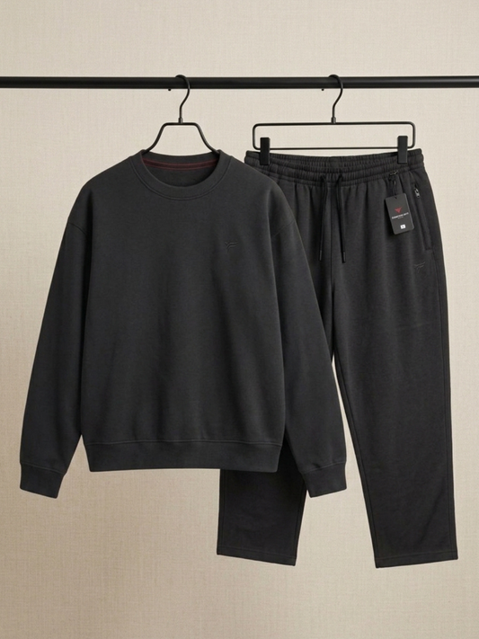 Charcoal Grey Premium Fleece Co-Ord Set— Winter Edition